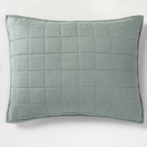 CASALUNA SAGE STANDARD LINEN BLEND SHAM